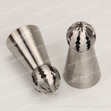 New Stainless Steel Russian Tulip Small Sphere Ball Icing Piping Tips Cake Decorating Nozzles#NO107K